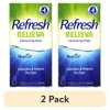(2 pack) Refresh Relieva Lubricant Eye Drops, Lubricates & Protects Dry Eyes, 0.33 FL OZ