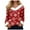 A-Red, variant on Rotm Womens Christmas T Shirts Fall T Shirts Christmas Snowflake Graphic Tee Tops Long Sleeve V Neck Plush Trim Pullover(Brick Red,S)