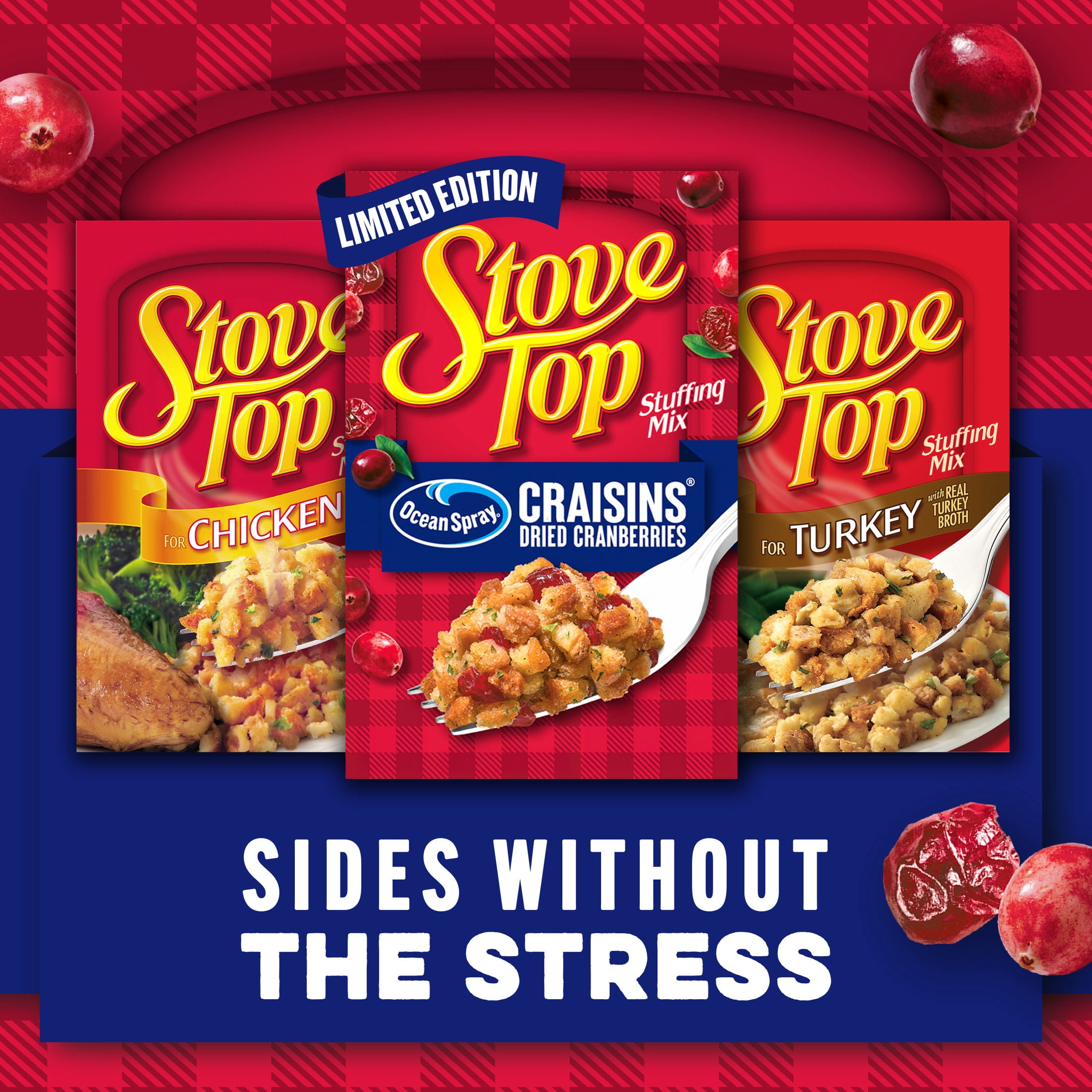 (4 pack) Stove Top Cranberry Stuffing Mix, 6 oz Box