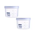 thumbnail image 1 of Oleegame 2 Pcs Bocal Rond en Plastique Scellé pour Rangement de Produits Bocal de Rangement Cuisine Boîte de Rangement Multigrains, 1 of 7