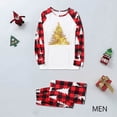thumbnail image 2 of Odeerbi Christmas Pajamas for Family Holiday Long Sleeve Family Christmas Pajamas Matching Sets Dad Christmas Plaid Printed Blouse Tops + Pants Sleepwear Family Matching PJs Set Red, 2 of 6