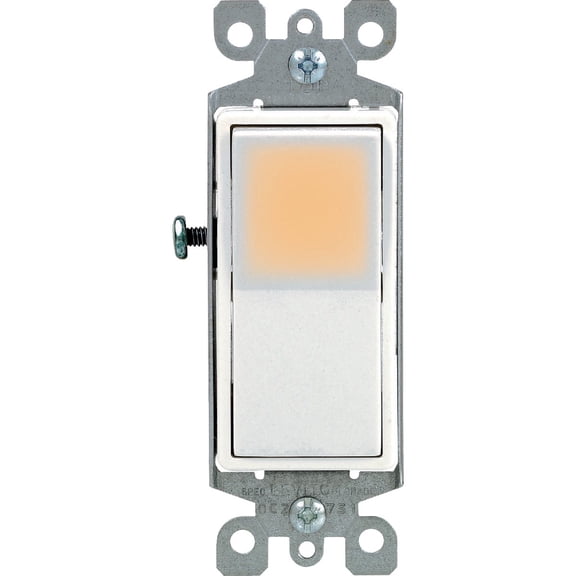 Leviton Decora Illuminated Rocker Single Pole Switch - Single Pack