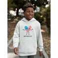thumbnail image 2 of Happy 4th Of July Cartoon Heart Hoodie Juniors -Image by Shutterstock,  Large, 2 of 4