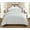 White, variant on All Season 10-PIECE Bed in a Bag Sun Flower Collection Comforter Set Wrinkle Resistant Silky-Soft Includes Bed Sheet Set, King/CalKing , Black