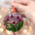 thumbnail image 4 of Pink Orchid Flower Ornament Suncatcher, Orchid Flower Window Hanging, Flower Wall Art Hanger, Floral Garden Lover Gift, Indoor Decor, 2025, Holiday 2025, Seasonal Holiday Decor,, 4 of 5