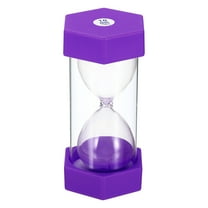 Uxcell 10 Min Sand Timer,Hexagon with Plastic Cover,Count Down Sand Clock Glass Purple