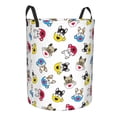thumbnail image 2 of Fotbe French Bulldog With Coffee Cup Laundry Basket with Handles, Waterproof Large Laundry Hamper, Wash Bag for Corner Dorm, Rolling Laundry Basket with Handles-Small, 2 of 8