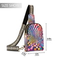 thumbnail image 2 of FORMRS Womens Crossbody Sling Bag Travel Daypack Shoulder Chest Backpack, Colorful Wavy Plaid, 2 of 7