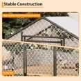 thumbnail image 3 of Spacious Metal Chicken Coop with Waterproof Cover – 9.8'x6.5'x6.5' Outdoor Walk-in Chicken Run for Hens, Ducks, and Rabbits – Durable Poultry Cage for Backyard or Farm Use, 3 of 7