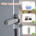 thumbnail image 3 of EUDEMON 1 Pack Updated Child Proof Refrigerator/Fridge/Freezer Door Lock Apply to Max 1"(25mm) Sealing Strip for Toddlers and Kids, no Tools Need or Drill(Grey), 3 of 8