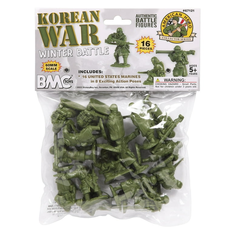 BMC Korean War Winter Battle - 16pc OD Green United States Soldier
