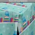 thumbnail image 4 of Owl Print Dog Crate Cover, Horizontally Designed Pattern of Stacked Books on Shelves and Stars, Easy to Use Pet Kennel Cover Small Dogs Puppies Kittens, 7 Sizes, Seafoam and Multicolor, by Ambesonne, 4 of 6
