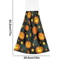 thumbnail image 3 of GZHJMY Halloween Pumpkin Hanging Kitchen Towels Set of 2, Scary Pumpkin Lamp Spider Web Hand Tie Dish Tea Towels with Loop Fast Drying for Bathroom Kitchen Home Decor, 3 of 7