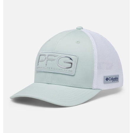 Columbia Unisex-Adult PFG Snap Back Fish Flag Ball Cap - Cool Green/Silver - Large/X-Large
