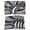 Blue, variant on Grey Geometric Placemats Set of 12, Modern Abstract Black White Red Striped Placemats for Dining Table, Place Mats for Kitchen Tabletop, Waterproof Wipeable Dining Table Mats Set