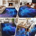 thumbnail image 6 of Starry Sky Area&nbsp;Rug 6x9ft Blue Sky Shinny Stars Romantic Modernism Non-Slip&nbsp;Washable Square&nbsp;Rugs Soft Felt Indoor Floor Mat for Bedroom Kitchen Living Room Bathroom, 6 of 9