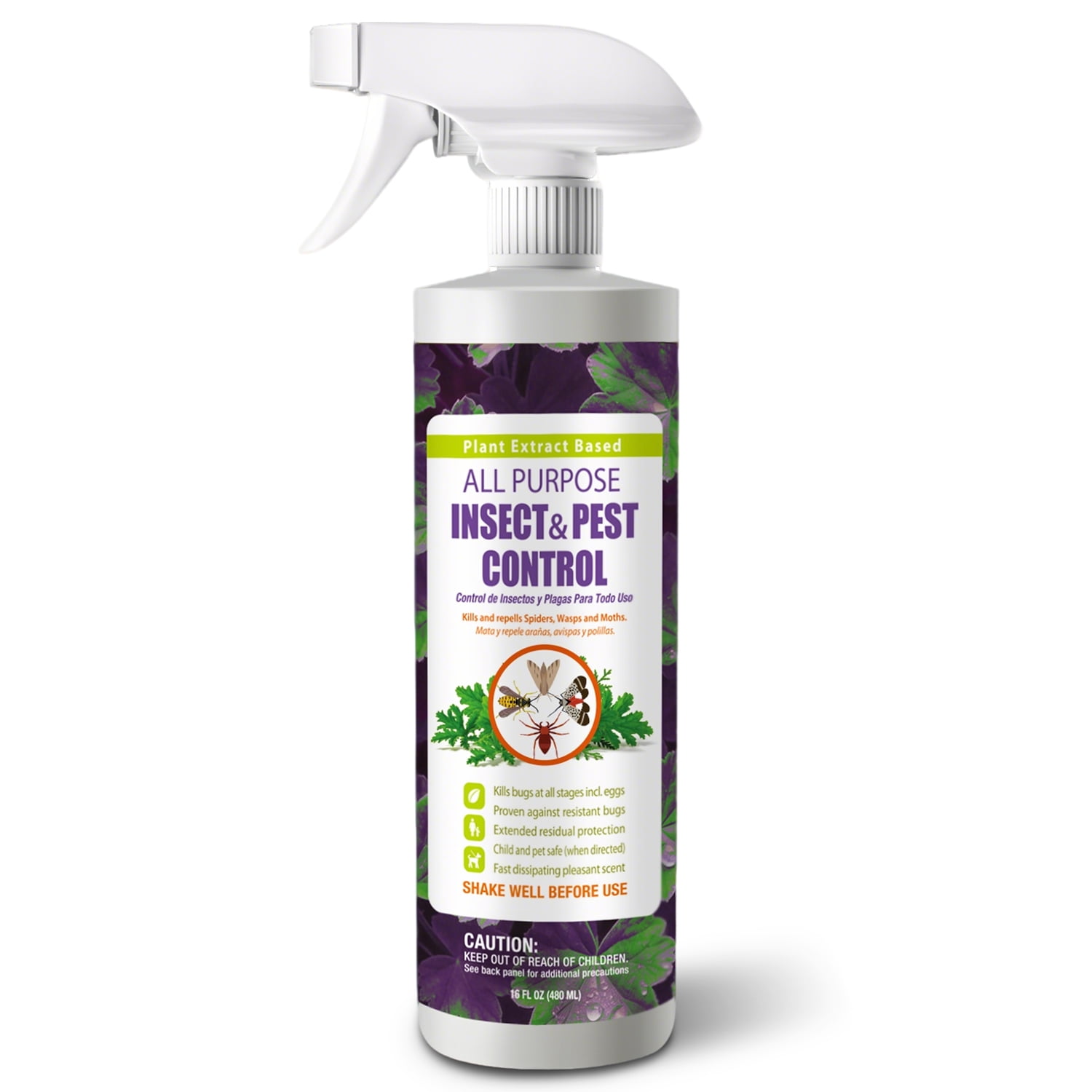 EcoVenger All Purpose Home Insect Control 16 oz, Fleas, Fruit Flies, Gnats, Moths, Ticks, Roaches, Spiders, Fast Kill, Lasting Prevention, Kill Eggs, Plant Extract Based & Non-Toxic