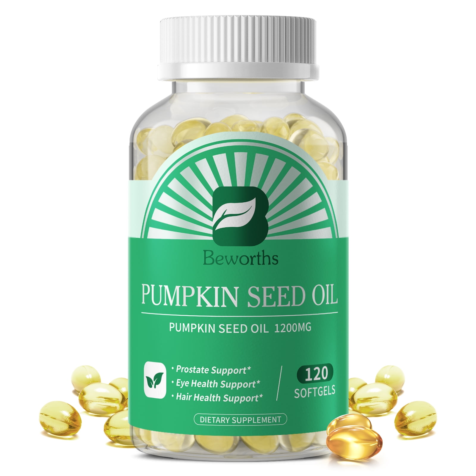 Pumpkin Seed Oil Capsules- Pumpkin Seed Oil Supplement for Hair Growth, Youthful Skin, Prostate Health, Urinary Tract Support