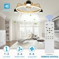 thumbnail image 4 of Oaks Aura 20 inch Starry Night Smart APP Remote Control Flush Mount Ceiling Fan with Light for Bedroom, 4 of 8