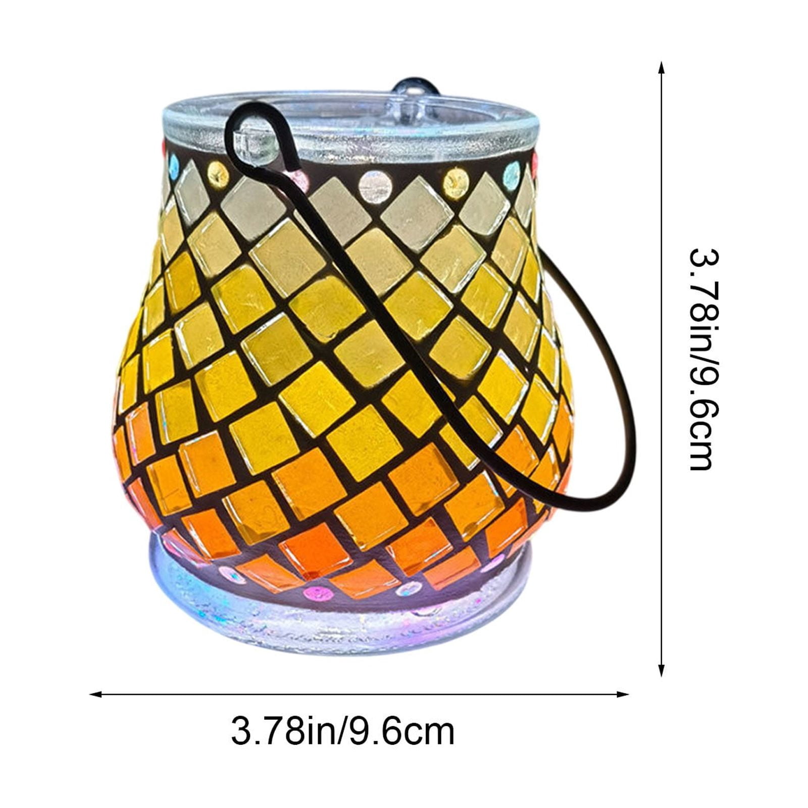 Diy Kits for Adults,DIY Mosaic Night Light Kit, Make Your Own Mosaic Night Light Kit, DIY Stained Glass Set, Crafts Kit for Teens Adults, Nightlight DIY Gift(M 4in)