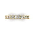 thumbnail image 2 of 1.26 ctw Wedding Band for Women - 14K Yellow Gold Simulated Diamond Stackable Eternity Ring, 2 of 7