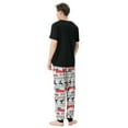 thumbnail image 4 of URMAGIC Matching Family Pajamas Sets Christmas PJ's with Short Sleeve Black Tee Tops and Print Pants Loungewear Sleepwear, 4 of 4
