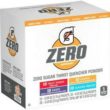 Gatorade G Zero Powder Variety Pack 40 count.pack of 2