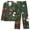 Army Green, variant on Lorytime Christmas Pajamas Sets Adults Snowman Long Sleeved Collared Tops Elastic Waist Pants Cozy Winter Loungewear