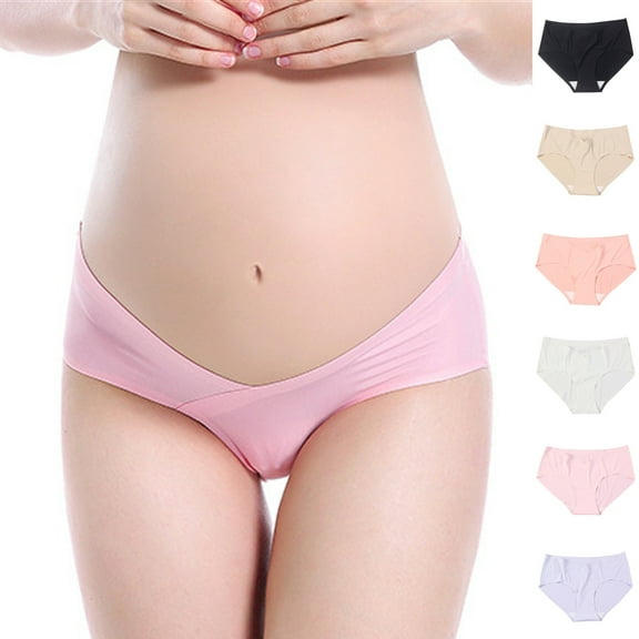 Bovxnpu Maternity Underwear Pregnancy Postpartum Panties, Under The Bump Brief Panties, Plus Size Breathable High Waist Support Adjustable Pregnancy Pants Leggings XXL