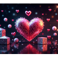 thumbnail image 4 of Valentine's Day Heart Love Backdrop Banner Romantic Flower Design Wedding Photo Props Party Decorations Background Event Display, 4 of 4