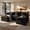 Black, variant on Toject 107.87" Modular Sectional Sofa U Shaped Cloud Couch, Chenille 4 Seat Deep Seat Sofa with 2 Movable Ottomans for Living Room Bedroom Apartment, Gray
