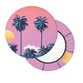 thumbnail image 2 of Naloa Beach with Palm Trees Round Bar Stool Cushion Cover 12-14 inch, Fits Kitchen, Office, Restaurant Chairs - 14 inch, 2 of 7