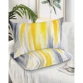 thumbnail image 2 of Yellow Gray White Pillow Covers Standard Size 2 Pack, Farmhouse Gradient Abstract Art Soft Bed Throw Pillowcases Breathable Cooling Long Lumbar Body Pillow Sham Cover for Bed Sofa 20''x26'', 2 of 7
