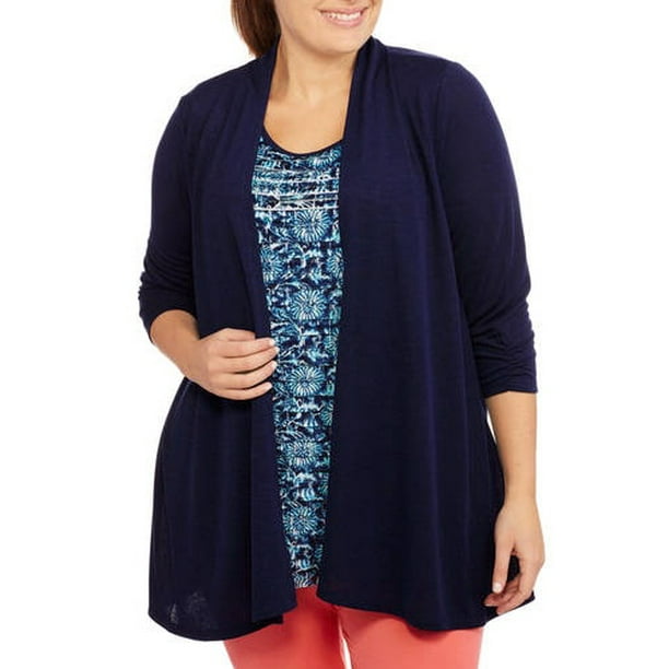 White Stag Women's PlusSize 2fer Knit Top