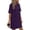 Purple, variant on QUNYINEY Casual Summer Dresses for Women Plus Size Midi Short Sleeve Black A Line T-Shirt Dress Crew Neck Loose Fit with Pockets Dresses