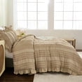 thumbnail image 3 of Juego de edredón WONGS BEDDING Khaki Ruffle Farmhouse King, 3 of 7