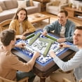 thumbnail image 7 of Blue Mahjong Mat with Rules, 31.5*31.5in Anti Slip American Mahjong Mat for Table, Noise Reduction, Neoprene Mah jongg Mats with Carrying Bag & 3 Dices, Mahjong Set Gift, Board Tile Games Mats, 7 of 7