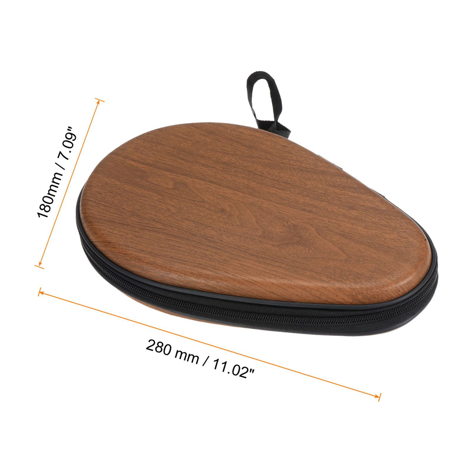 Unique Bargains Tennis Racket Paddle Case Hard Cover Container Bag Wood Color