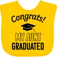 thumbnail image 3 of Inktastic Congrats My Aunt Graduated with Cap Boys or Girls Baby Bib, 3 of 4