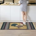 thumbnail image 5 of Rooster Kitchen Rugs Farmhouse Style Kitchen Mats for Floor Anti Fatigue Memory Foam Kitchen Mat Cushioned PVC Leather Kitchen Rug Set, Black 17.3x28+17.3x47 inch, 5 of 6