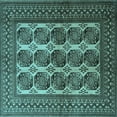 thumbnail image 1 of Ahgly Company Indoor Square Southwestern Light Blue Country Area Rugs, 7' Square, 1 of 4
