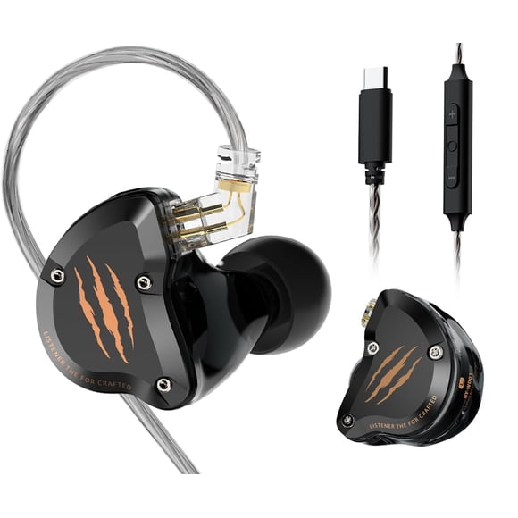 Monitores intraurales y auriculares Rythflo WD01 HiFi con cable y micrófono