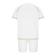 thumbnail image 3 of WMTBSRSW Mens 2 Piece Outfits Short Sleeve Button Down Henley Shirts and Shorts Fashion Tracksuits Casual Summer Beach Sweatsuit, 3 of 5
