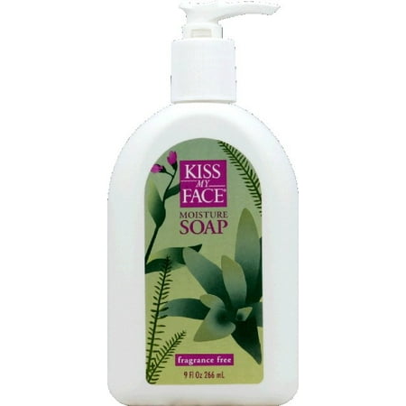 Kiss My Face Fragrance Free Liquid Moisture Soap, 9-Ounce Pumps
