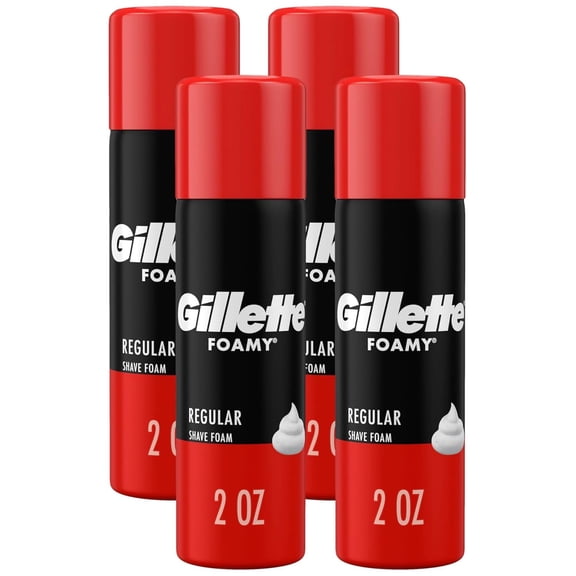 Espuma de afeitar Gillette Foamy Regular 60 ml (paquete de 4) blanca
