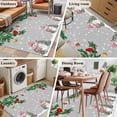 thumbnail image 5 of Rectangle Area Rugs 2.7 x 5 Ft, Christmas Grey Non-Slip Residential Carpet, Xmas Snowman Birds on Pine Branch Snowflake Indoor Crawling Mats Runner Rugs for Living Room/Dining Room/Bedroom, 5 of 8