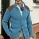 thumbnail image 4 of Suéter de otoño e invierno, cárdigan de solapa delgada, abrigo de punto de manga larga, suéter de hombre de talla grande europeo y americano, 4 of 6