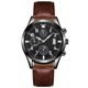 thumbnail image 1 of Reloj de cuero de los hombres populares con función de calendario más la opción de reloj de función luminosa de regalos Comprar 2 Barco 3, 1 of 1