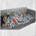 thumbnail image 6 of Shark Soft Flannel Fleece Throw Blanket, Colorful Underwater Fish Pattern Masters Survival Predators Dangerous Nature, Cozy Plush for Indoor and Outdoor Use, 50" x 60", Multicolor, by Ambesonne, 6 of 6