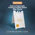 thumbnail image 2 of Plasticade Panneau Pliant Double Face Portable Deluxe Signicade, Blanc, 2 of 11
